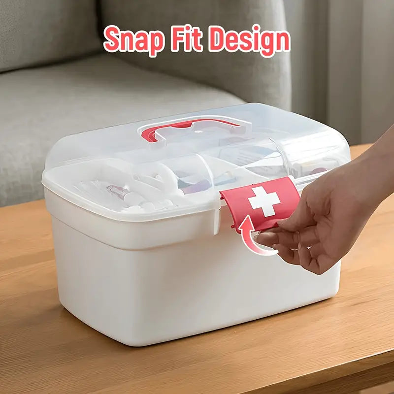 Dispensary Medicine Box, Portable Multipurpose Family First Aid Kit Box, Medical Storage Organizer Bins Container, Double Layer Drug Case, Dormitory Baby Medicine Storage Box Dispensary Medicine Box, Portable Multipurpose Family First Aid Kit Box, Medical Storage Organizer Bins Container, Double Layer Drug Case, Dormitory Baby Medicine Storage Box